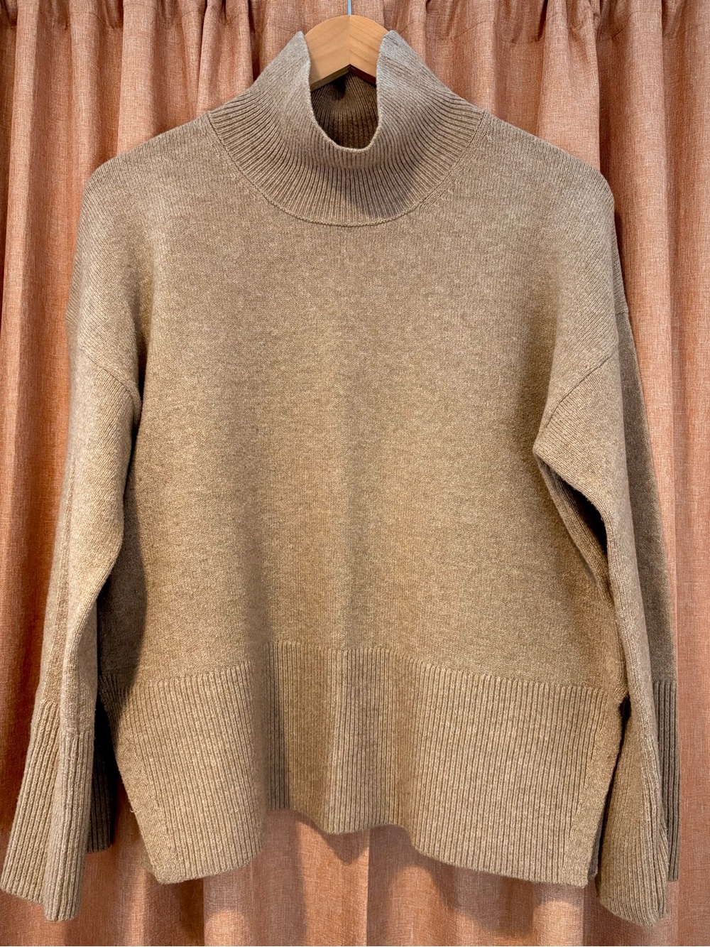 Banana Republic Tan Mock Turtleneck Sweater, Size M
